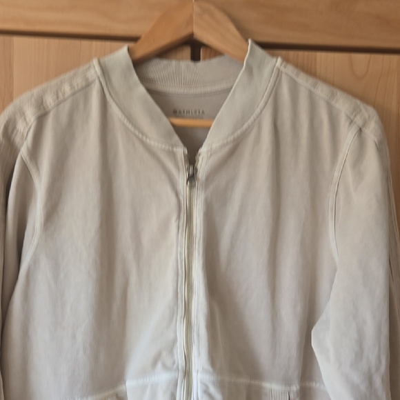 Athleta Neutral Bomber Jacket, Athleisure, Oversized, Comfort, VGUC - Picture 4 of 9